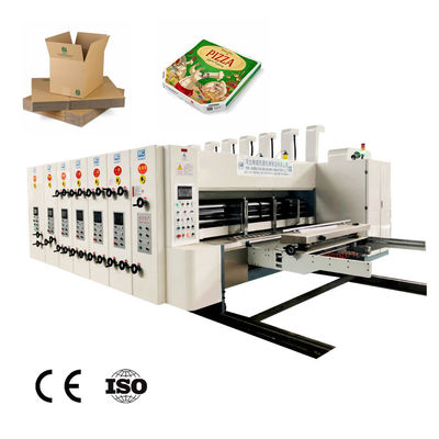 Κιβώτιο φρούτων κιβωτίων πιτσών που κατασκευάζει τη μηχανή, μηχανή εκτύπωσης Flexo για το ζαρωμένο χαρτοκιβώτιο