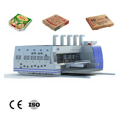 ζαρωμένη μηχανή εκτύπωσης, ζαρωμένο χαρτόνι 4 printer&amp;slotter&amp;rotary κόπτης κύβων χρωμάτων