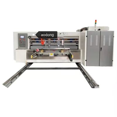 Ζαρωμένη εκτύπωση κιβωτίων πιτσών που αυλακώνει Flexo που τεμαχίζει τη ζαρωμένη μηχανή χαρτοκιβωτίων